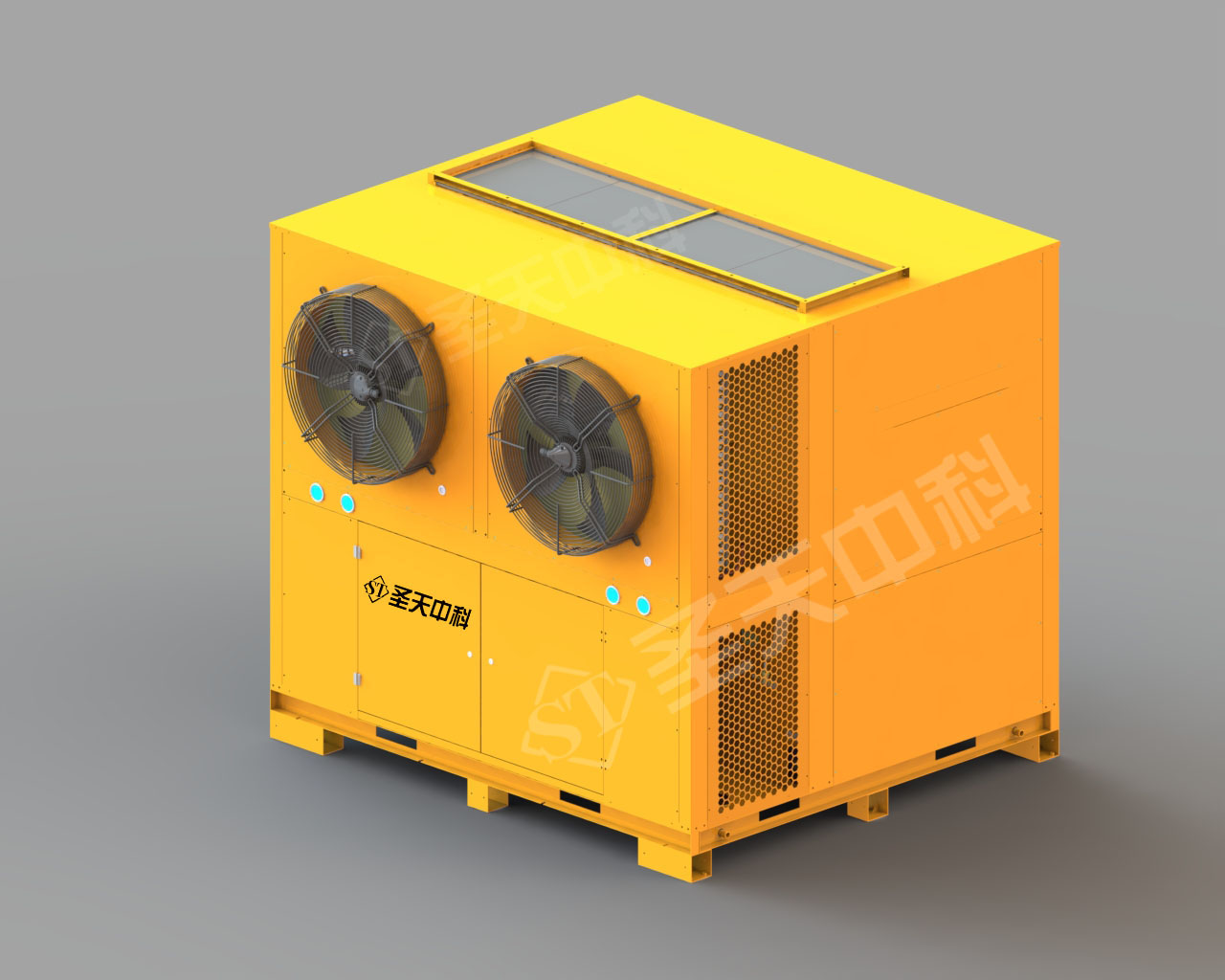 开闭环25P下出风整体式烘干机